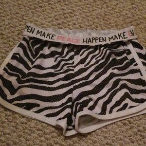 Girls zebra stripe shorts